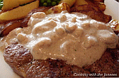 Image: Barrys Sauce, a prawn topping for steak using our bechamel recipe - Click to Enlarge