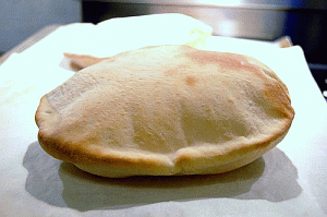 Image: Pitta Bread ready for eating - Click to Enlarge
