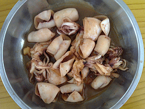 Image: Cooked Baby Squid in Soy Sauce - Click to Enlarge