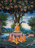 Image: Buddha Sernon with Deer