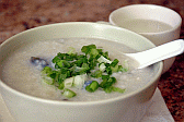Image: Sik Juk, Congee, or Rice Porridge often contains fish slices - Click for Recipe
