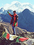 Image: Our Friend Dan Tamang trekking in Nepal
