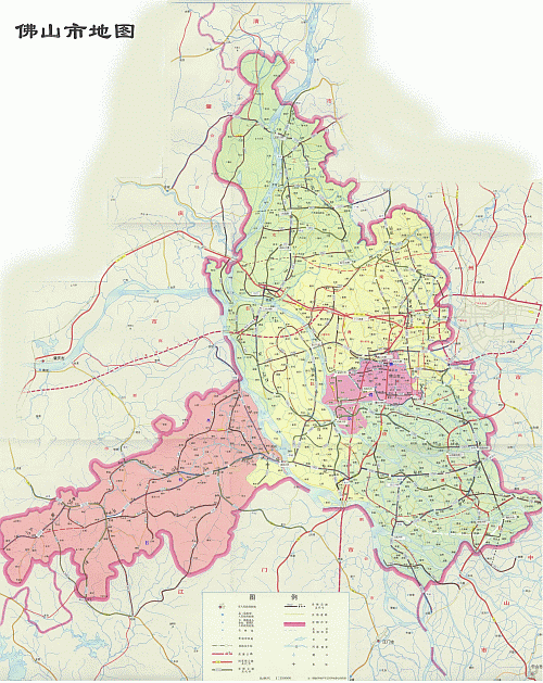 Foshan District Map 2 - Click to enlarge