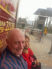 Image: Hoipeng Bus Station, yours truly and his better half - Click to Enlarge